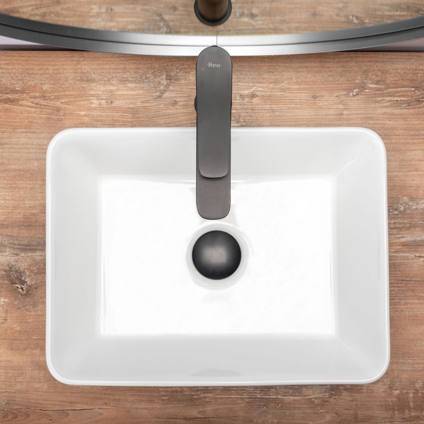 REA-U0952 - Virsmas izlietne ANITA MINI 31x41 cm keramika/glancēta balta