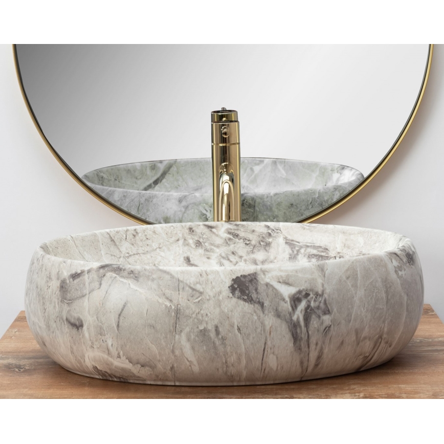 REA-U1020 - Virsmas uzstādāma izlietne LINDA 34x48,5 cm keramika/akmens imitācija