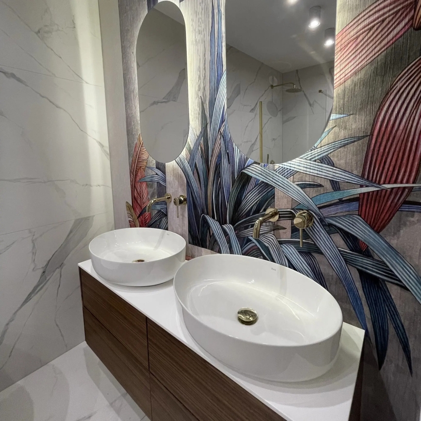 REA-U1223 - Virsmas uzstādāma izlietne QUEEN 41,5x55 cm keramika/spīdīgi balta