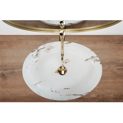 REA-U1232 - Virsmas uzstādāma izlietne QUEEN 41,5x55 cm keramika/akmens imitācija