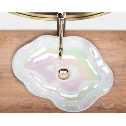 REA-U3309 - PEARL virsmas uzstādāmā izlietne 38x50,5 cm keramika/daudzkrāsaina