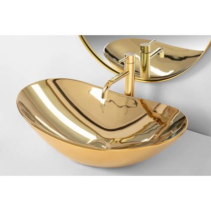 REA-U4545 - Virsmas izlietne ROYAL 36x60,5 cm keramika/zelta