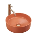 REA-U4566 - Virsmas uzliekama izlietne SAMI diametrs 37 cm keramika/matēta oranža
