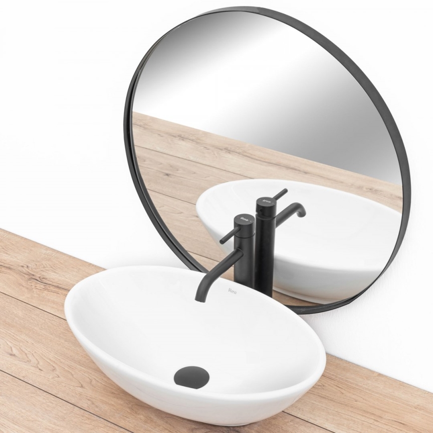 REA-U4603 - Uz virsmas uzstādāma izlietne PAMELA 33x53 cm keramika/spīdīga balta