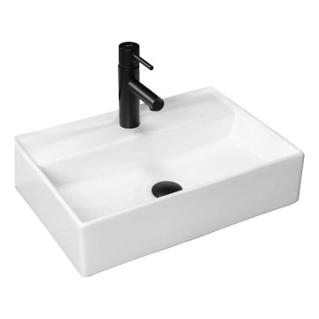 REA-U5000 - Virsmas izlietne VALERIA 35,5x50,5 cm keramika/spīdīgi balta