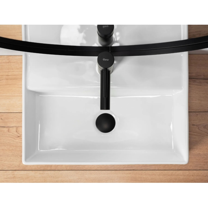 REA-U5000 - Virsmas izlietne VALERIA 35,5x50,5 cm keramika/spīdīgi balta