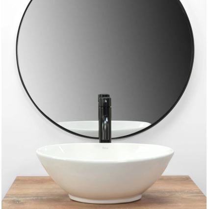 REA-U5804 - Virsmas izlietne PAMELA MINI 26,5x40 cm keramika / spīdīga balta