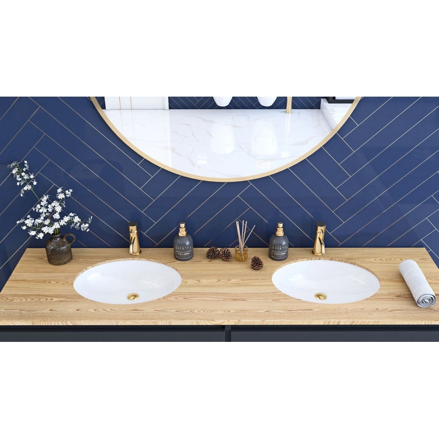 REA-U6330 - Iebūvējamā izlietne NEL 39x47,5 cm keramika/glancēta balta