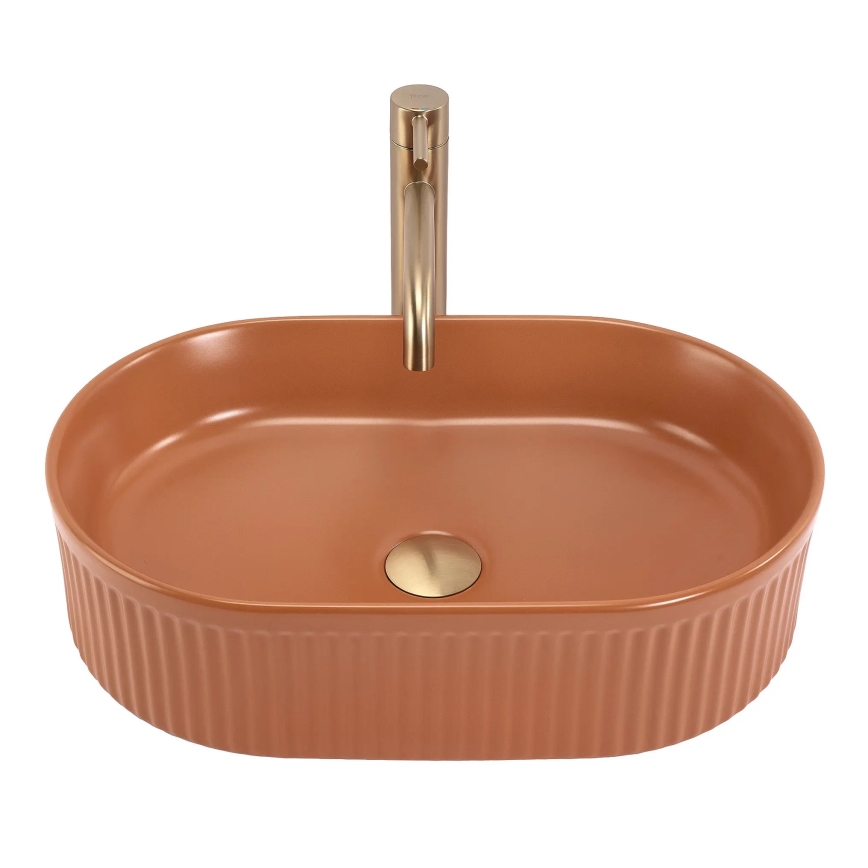 REA-U6377 - Uz virsmas uzstādāma izlietne VANDA 31x49 cm keramika/oranžā