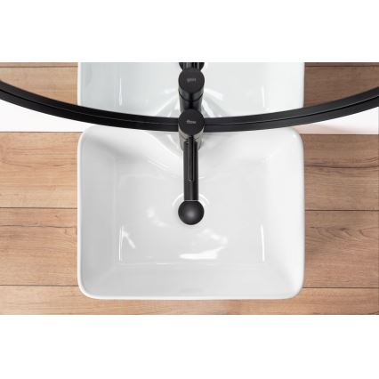 REA-U6524 - Uz virsmas uzstājamā izlietne KELLY 38x49 cm keramika/spīdīga balta