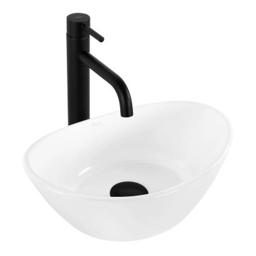 REA-U6803 - Virsmas izlietne KATE 24,5x36,5 cm keramika/spīdīgi balta