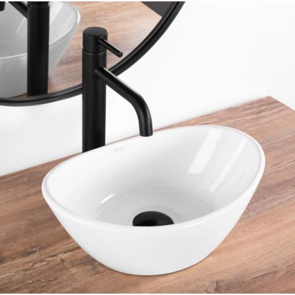 REA-U6803 - Virsmas izlietne KATE 24,5x36,5 cm keramika/spīdīgi balta