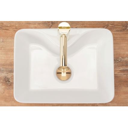 REA-U8196 - Virsmas uzstādāma izlietne KELLY MINI 31x41 cm keramika/glancēta balta