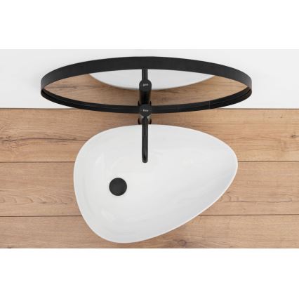 REA-U8536 - Virsmas uzstādāma izlietne GRETA 39x56 cm keramika/spīdīgi balta