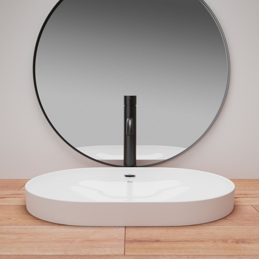 REA-U8700 - Uz virsmas montējama izlietne ARLETA 42x61,5 cm keramika/spīdīgi balta