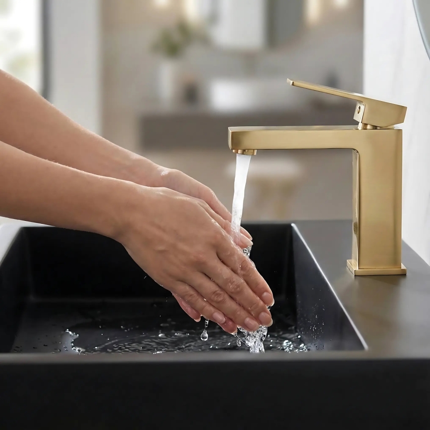 REA-U8779 - Uz virsmas uzstādamā izlietne GOYA 37x60 cm akmens konglomerāts/matēta melna