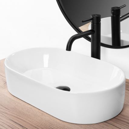 REA-U9108 - Uz virsmas uzstādāma izlietne LAYLA 30x53 cm keramika/spīdīgi balta