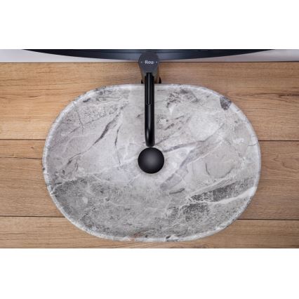 REA-U9888  - Uz virsmas uzstādāma izlietne LARA 35x48,5 cm keramika/akmens imitācija