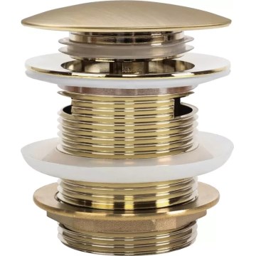 REA-W2005 - Vannas izplūde CLICK-CLACK, Ø 7 cm, birstēta zelta apdare