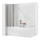 REA-W5696 - Salokāma vannas siena AGAT 140x80 cm birstēta vara/caurspīdīgs stikls