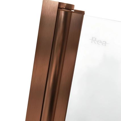REA-W5696 - Salokāma vannas siena AGAT 140x80 cm birstēta vara/caurspīdīgs stikls