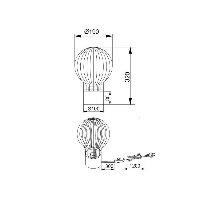 Reality - Galda lampa DAVE 1xE27/40W/230V