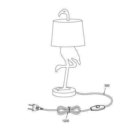 Reality - Galda lampa LOLA 1xE14/40W/230V