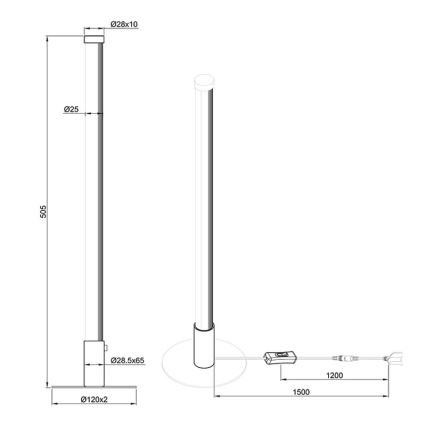 Reality - LED Aptumšojama galda lampa SMARAGD LED/6W/230V 3000-6000K Wi-Fi