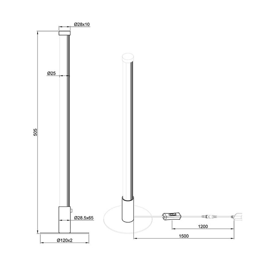 Reality - LED Aptumšojama galda lampa SMARAGD LED/6W/230V 3000-6000K Wi-Fi