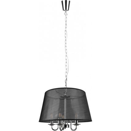 Reality - LED Lustra ar ķēdi CIMA 5xE14/40W/230V melna