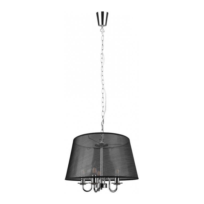Reality - LED Lustra ar ķēdi CIMA 5xE14/40W/230V melna