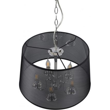 Reality - LED Lustra ar ķēdi CIMA 5xE14/40W/230V melna