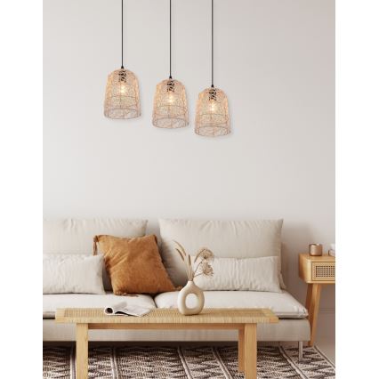 Reality - LOVIS pakaramā lustra 3xE27/40W/230V melna