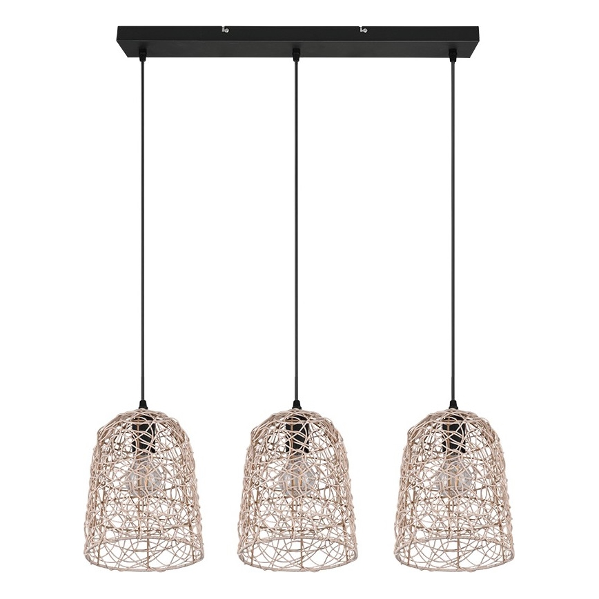 Reality - LOVIS pakaramā lustra 3xE27/40W/230V melna