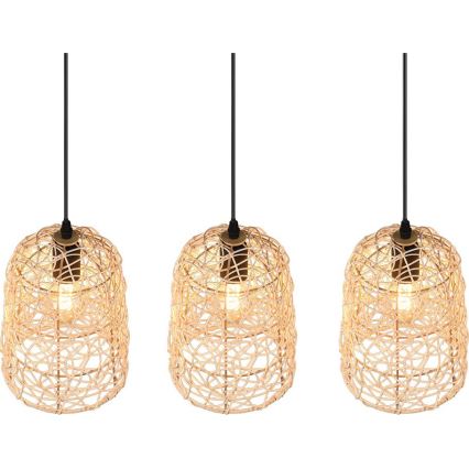 Reality - LOVIS pakaramā lustra 3xE27/40W/230V melna