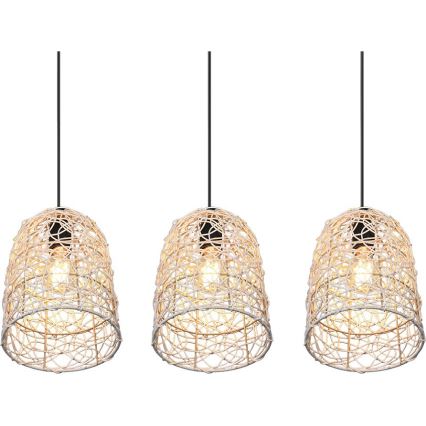 Reality - LOVIS pakaramā lustra 3xE27/40W/230V melna