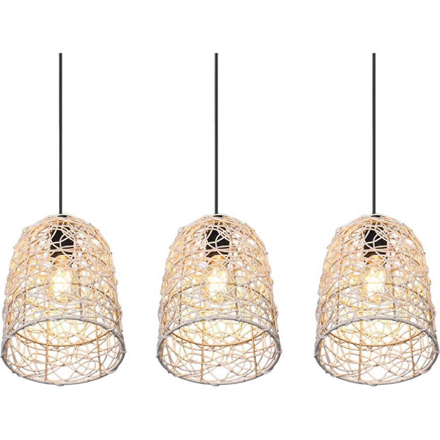 Reality - LOVIS pakaramā lustra 3xE27/40W/230V melna