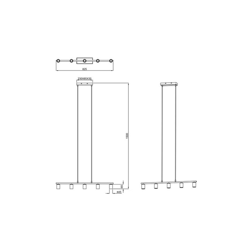 Reality - Lustra ar auklu VANNES 5xE27/40W/230V