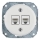Reblig - Porcelāna retro Ethernet rozete bez rāmja 2x CAT.5E balta