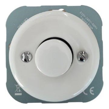 Reblig - Porcelāna retro gaismas regulators bez rāmja 250V/10A balts
