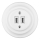 Reblig - Porcelāna retro USB barošanas rozete ar rāmi, 2x USB-A, balta