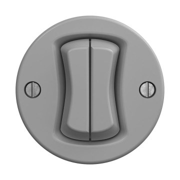 Reblig - Retro dubultais kāpņu slēdzis bez rāmja Nr. 6+6 pelēks