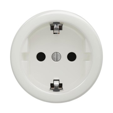 Reblig - retro kontaktligzda bez rāmja SCHUKO, 230V/16A, keramiskā balta
