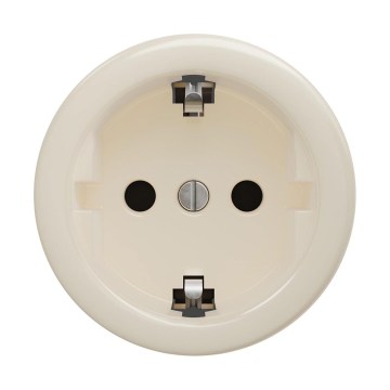 Reblig - Retro kontaktligzda mājām bez rāmja SCHUKO 230V/16A bēša