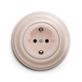Reblig - Retro mājas kontaktligzda ar rāmi SCHUKO 230V/16A vecrozā