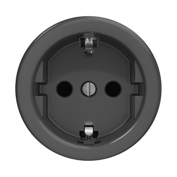Reblig - Retro mājas kontaktligzda bez rāmja SCHUKO 230V/16A antracīta krāsā
