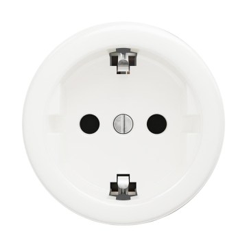 Reblig - Retro mājas kontaktligzda bez rāmja SCHUKO 230V/16A sniegbalta