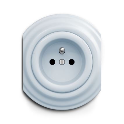 Reblig - Retro sienas kontaktligzda bez rāmja 230V zila