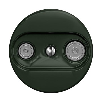Reblig - Retro TV+R abonenta kontaktligzda (termināla) bez rāmja, zaļa