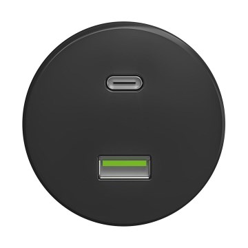 Reblig - Retro USB ligzda A+C bez rāmja antracīta
